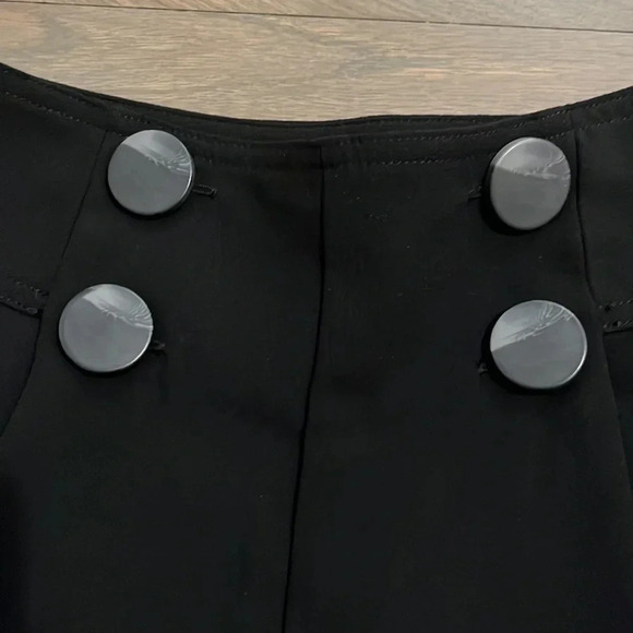 Anthropologie Black Women’s Sail Away High Rise Button Flowy Shorts Sz 0 - Picture 8 of 9